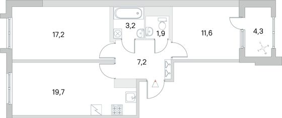 Продажа 2-комнатной квартиры 63 м², 4/5 этаж