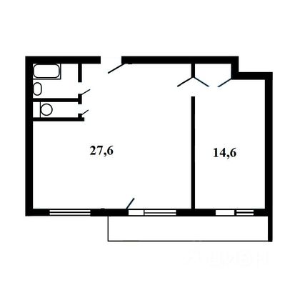 Продажа 2-комнатной квартиры 46,6 м², 10/14 этаж