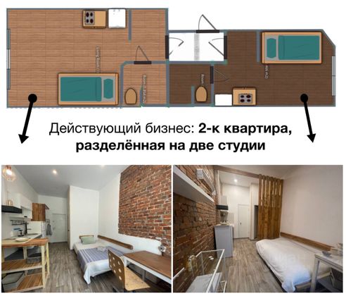 Продажа 2-комнатной квартиры 33 м², 1/7 этаж