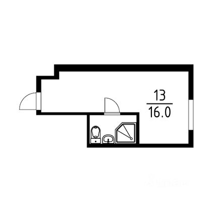 Продажа квартиры-студии 16 м², 3/20 этаж