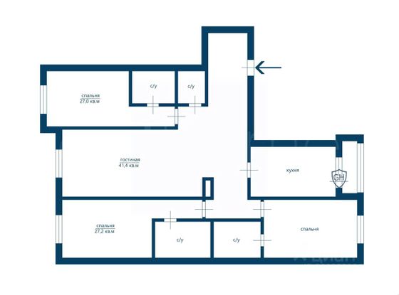 Продажа 4-комнатной квартиры 204 м², 4/12 этаж