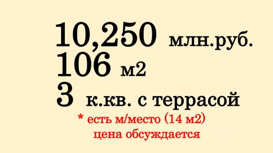 Продажа 3-комнатной квартиры 106 м², 7/8 этаж