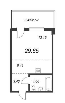 Продажа квартиры-студии 29,6 м², 5/5 этаж