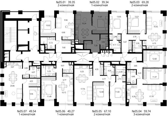 Продажа 1-комнатной квартиры 39,3 м², 5/21 этаж