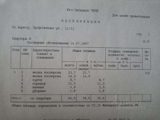 Продажа 1 комнаты, 23 м², 3/9 этаж