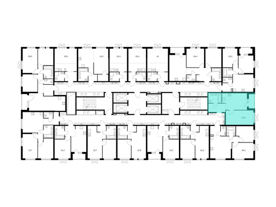 Продажа 1-комнатной квартиры 40,3 м², 5/28 этаж