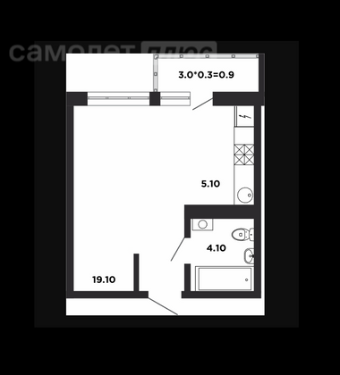 Продажа 1-комнатной квартиры 29,2 м², 4/18 этаж