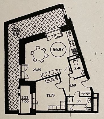 Аренда 1-комнатной квартиры 57 м², 2/13 этаж