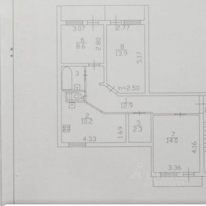 Продажа 3-комнатной квартиры 64,8 м², 3/6 этаж