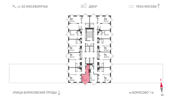 Продажа квартиры-студии 21,7 м², 27/30 этаж