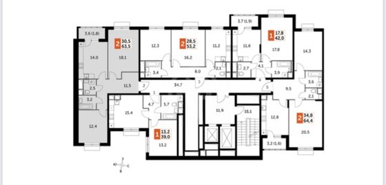 Продажа 2-комнатной квартиры 63,5 м², 2/16 этаж