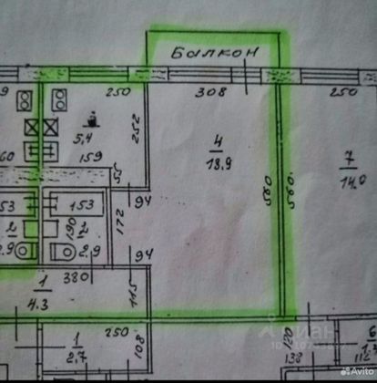 Продажа 1-комнатной квартиры 31,5 м², 2/5 этаж