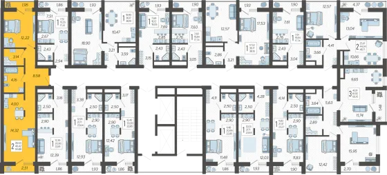 Продажа 2-комнатной квартиры 50,9 м², 11/19 этаж