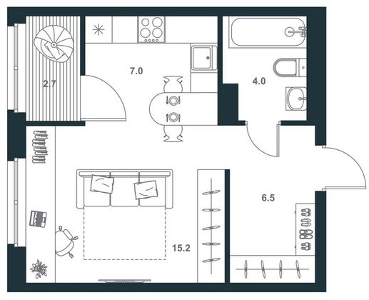 Продажа 1-комнатной квартиры 35,4 м², 4/18 этаж