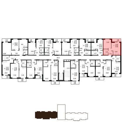 Продажа 1-комнатной квартиры 34,9 м², 3/11 этаж