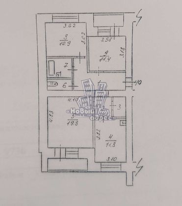 Продажа 3-комнатной квартиры 75,3 м², 3/6 этаж