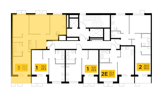 Продажа 3-комнатной квартиры 73,6 м², 6/11 этаж