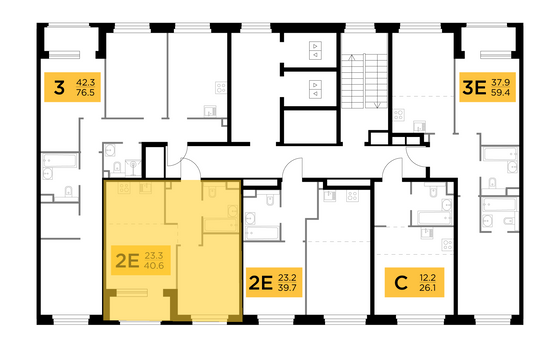 Продажа 2-комнатной квартиры 40,6 м², 21/23 этаж