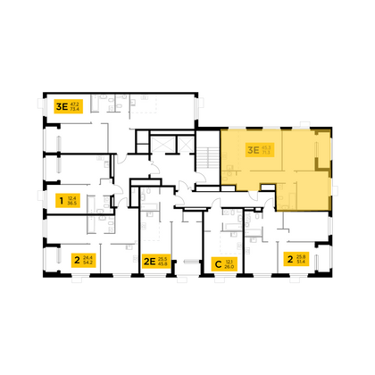 Продажа 3-комнатной квартиры 71,3 м², 2/11 этаж