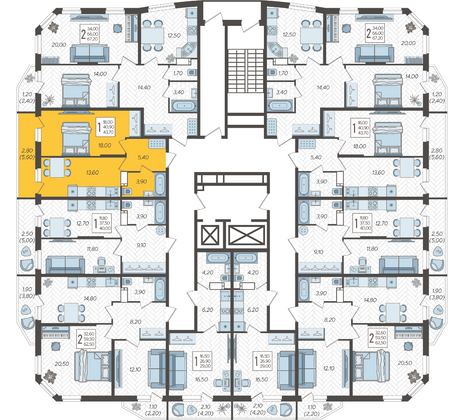 Продажа 1-комнатной квартиры 43,7 м², 7/16 этаж