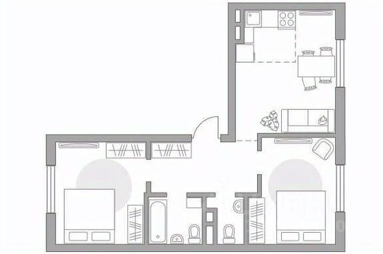 Продажа 3-комнатной квартиры 58,4 м², 1/6 этаж