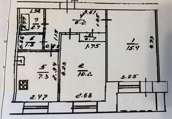 Продажа 2-комнатной квартиры 45 м², 4/9 этаж