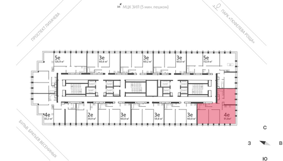 Продажа 3-комнатной квартиры 93,1 м², 30/40 этаж