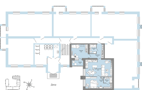 Продажа 3-комнатной квартиры 79 м², 1/4 этаж