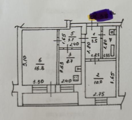 Продажа 2-комнатной квартиры 49 м², 1/9 этаж