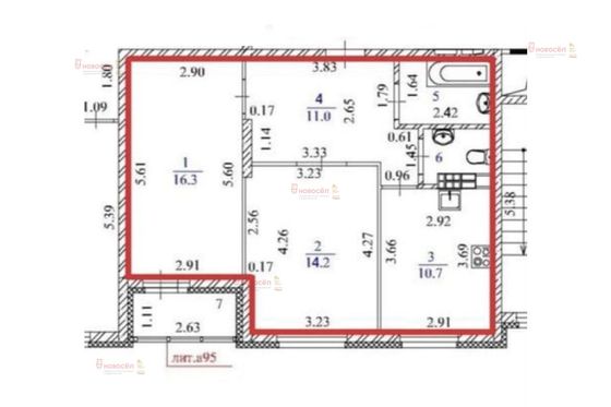 Продажа 2-комнатной квартиры 58,3 м², 8/15 этаж