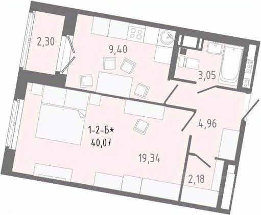 Аренда 1-комнатной квартиры 33 м², 15/18 этаж