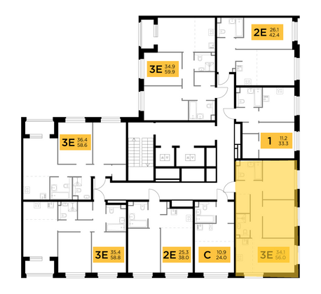 Продажа 3-комнатной квартиры 56 м², 5/12 этаж