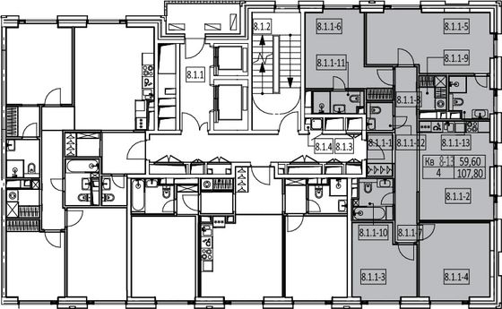 Продажа 4-комнатной квартиры 108,2 м², 6/20 этаж