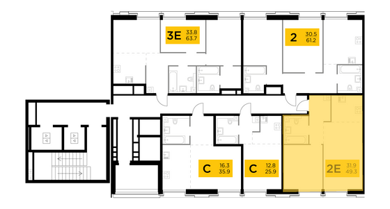 Продажа 2-комнатной квартиры 49,3 м², 9/12 этаж