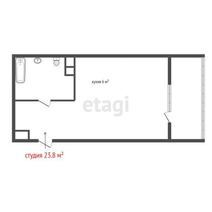 Продажа квартиры-студии 23,8 м², 2/25 этаж