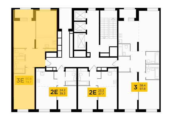 Продажа 3-комнатной квартиры 74,7 м², 27/30 этаж