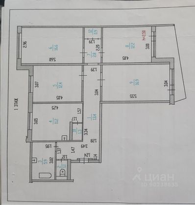 Продажа 4-комнатной квартиры 95,5 м², 1/9 этаж