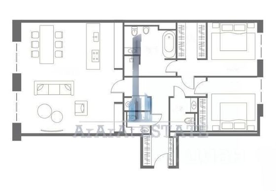 Продажа 3-комнатной квартиры 124 м², 4/8 этаж