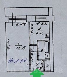 Продажа 1-комнатной квартиры 33,5 м², 7/9 этаж