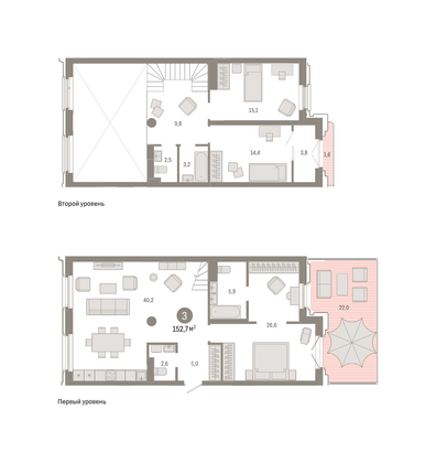 Продажа 3-комнатной квартиры 152,7 м², 1/9 этаж