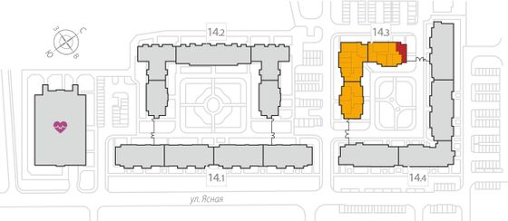 63,9 м², 2-комн. квартира, 4/8 этаж