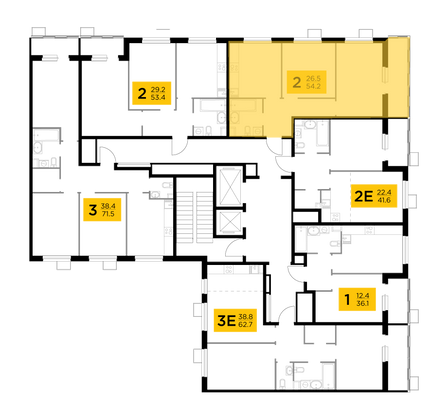 Продажа 2-комнатной квартиры 54,2 м², 8/11 этаж