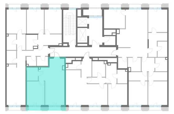 Продажа 1-комнатной квартиры 52,2 м², 6/9 этаж