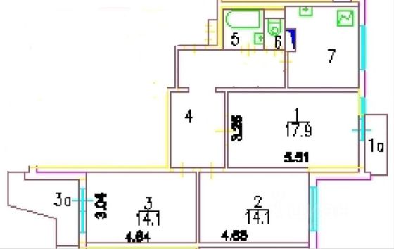 Продажа 3-комнатной квартиры 75,2 м², 3/17 этаж