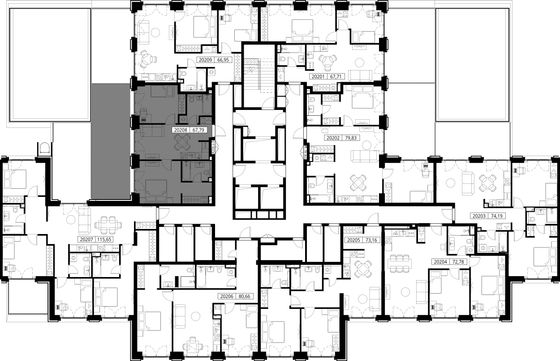 Продажа 2-комнатной квартиры 67,8 м², 2/15 этаж