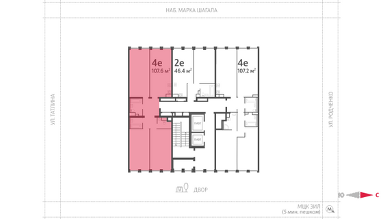 Продажа 3-комнатной квартиры 107,9 м², 9/15 этаж