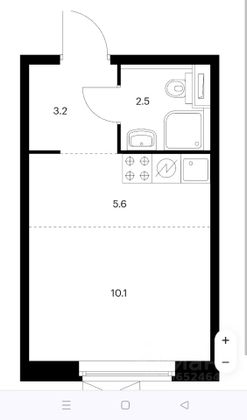 Продажа квартиры-студии 21,5 м², 10/11 этаж