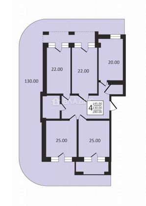 Продажа 4-комнатной квартиры 280 м², 1/4 этаж