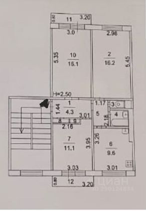 Продажа 3-комнатной квартиры 64 м², 3/5 этаж