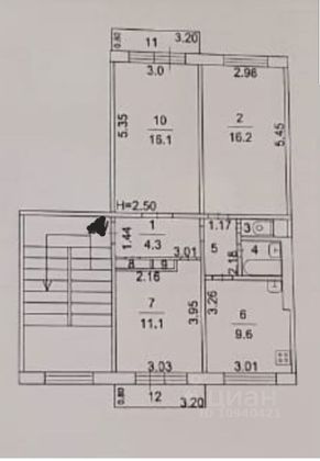 Продажа 3-комнатной квартиры 64 м², 3/5 этаж